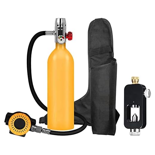 roadwi Smaco S400B Mini Scuba Diving Gear Portable Diving Equipment Inflatable Diving Cylinder 15-20 Minutes Underwater for Emergency Backup with Adapter-Orange