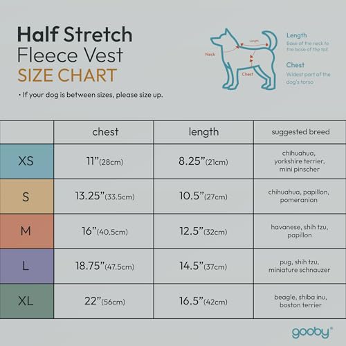 Image of Gooby Half Stretch Fleece Vest Dog Sweater, Peach, Medium | Soft warm fleece; Stretch fleece bottom; Two-tone colors; Back D-ring for short walks