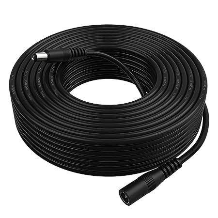 MERISH Male to Female DC Power Extension Cord DC 12V Power Adapter Extension Cable, for CCTV Security Cameras, Wireless IP Network Camera, DVR, LED Light Strip (3 Meter)-image-28