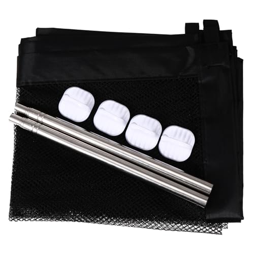 POPETPOP 1Pc Portable Dog Fence Pet Isolation Rail Protective Black Barrier for Indoor Use Easy Installation with No Punching for Home Safety Gates and Protection