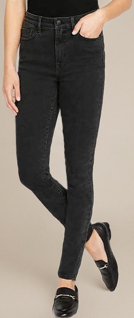 Buffalo David Bitton Womens Mollie High-Rise Stretch Skinny Jean (Black, 6/28)