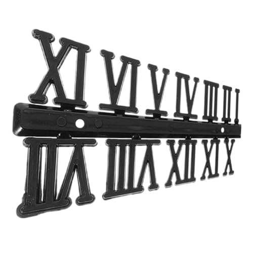 NUOLUX 6セット ローマ数字掛け時計用交換キット 立体数字ブロック 壁掛け時計補修パーツ プラスチック製 耐久性あり 家用リビング寝室用