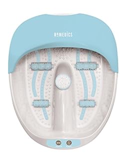 HoMedics Luxury Foot Spa, Pediluvio Massaggiatore Piedi con Idromassaggio, Funzione Mantenimento Acqua Calda, Testine Massaggianti, Pietra Pomice e Rulli Massaggianti Inclusi, Taglia Max: 47