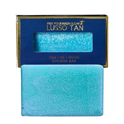 Organic Self-Tan Remover Shower Bar – Winter Nights Tan-Be-Gone Bar by Lusso Tan. Naturally Fragranced. Vegan and Cruelty-Free. Fast-Action False Tan Eraser Removes Fake Tan In Minutes!