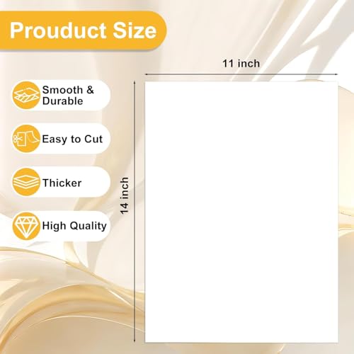 Image of 11 inchx14 inch White Poster Board, 25 Pack Poster Paper Bulk, 230GSM Heavyweight