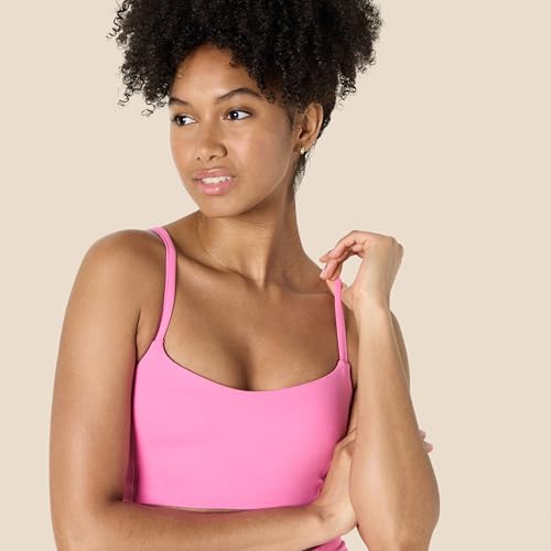 Amazon Essentials Women's Active FormFlex Buttery Soft Light Support Sweetheart Neck Yoga Sports Bra4