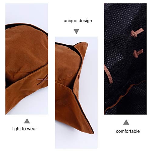 BESTOYARD Chapéu pirata de Halloween Capitão Fantasia Capuz Chapéu de Halloween Acessórios para Cosp
