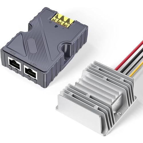Power Over Ethernet Injector, PoE GigE with & ESD, Supports 10/100/1000M, DC 48-57V/3A
