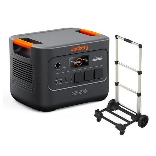 Jackery E3000 V2 3072Wh Powerstation mit Jackery Faltbarem Trolley, 3600W Dauerleistung, 7200W Spitze, 2x USB-C PD100W, LiFePO4 Akku, Notstrom für Zuhause, Camping & Wohnmobil