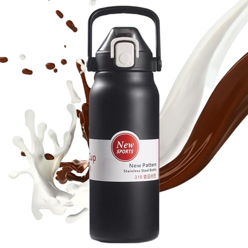 Botellas de Agua Termicas - Control de Temperatura Botella de Agua - Termo Portátil 1300ml para Gimnasio, Deporte, Viaje, Senderismo, Trabajo