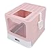 LAISANIM for Closed Cat Cats, Another Large Portable Style for Easy Cleaning (Pink)