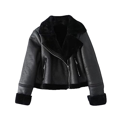 Veste en fausse fourrure femme chaude et épaisse rétro