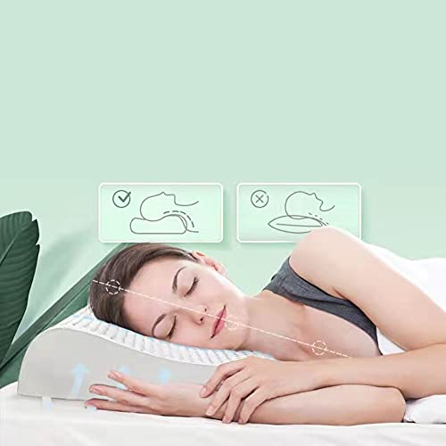 Latex Contour Pillow Breathable Soft And Fast Rebound Ergonomic Design Helps Relieve Neck And Shoulder Pain #TOP5