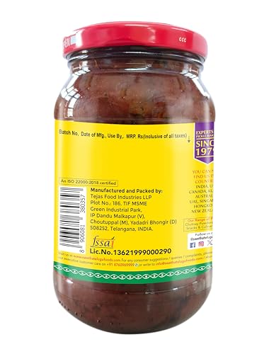 Swetha Telugu Foods Garlic Pickle, No Preservatives, 500g Pet Bottle - Image 4 thumbnail