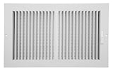 Accord ABSWWH2148 Sidewall/Ceiling Register with 2-Way Design, 14-Inch x 8-Inch(Duct Opening Measurements), White
