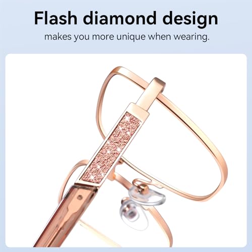Image of Dollger Red Oversized Square Blue Light Blocking Glasses for Women Trendy Oversized Computer Gaming Eyeglasses Cat Eye Metal Frame bluelight glasses Red Gold