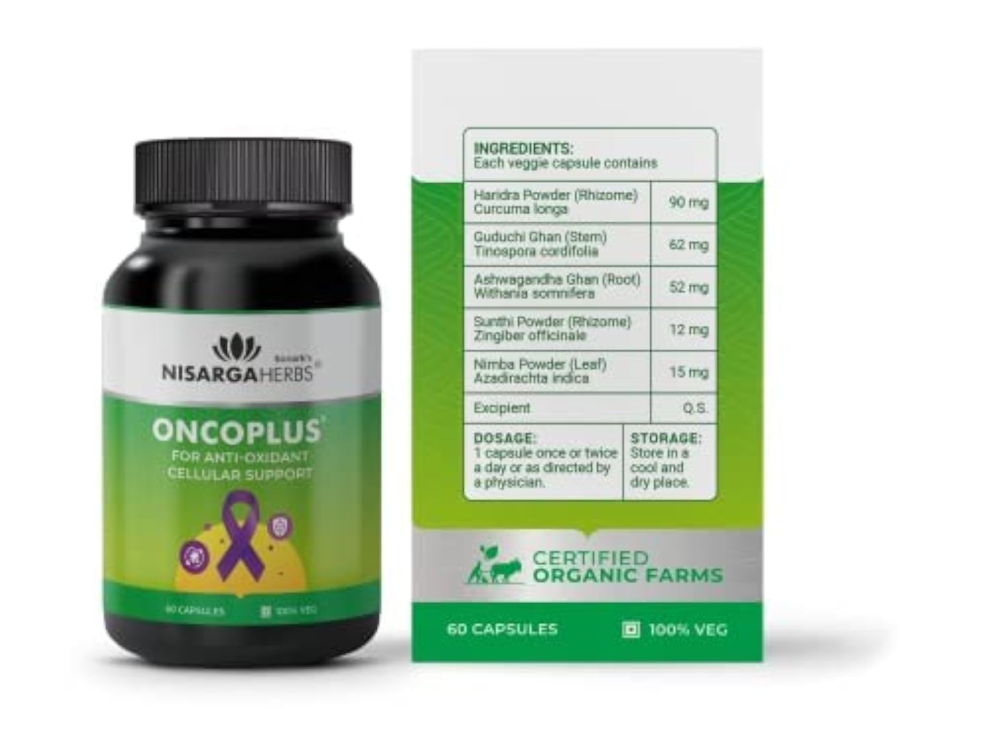 Nisarga Herbs Oncoplus & Curcuma Plus Organic Supplement Pack