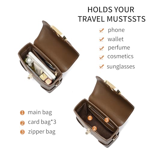 Image of Recycled Leather Phone Bag Top Handle Crossbody Square Purse