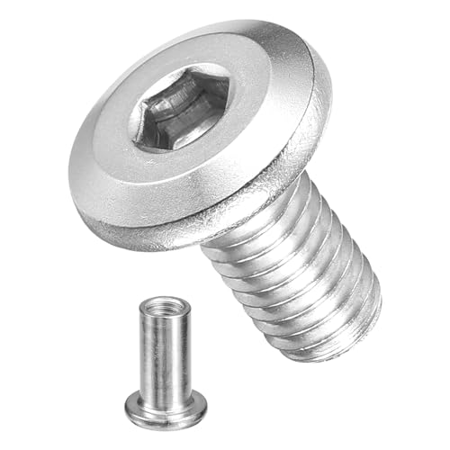 Image of METALLIXITY Crib Screws Replacement Set(M6-1x12mm) 30Pcs, Stainless Steel Connector Bolts M6 Screw Barrel Nuts Binding Screws, for Chair Cabinet Bed, Silver