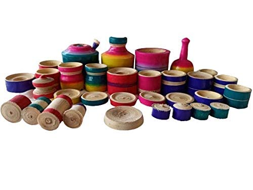 MULTYBASKET 32 Pieces Wooden Kitchen Set For Boys And Girls Miniature, Kitchen Set For Kids, Real Cooking Kit For Play, Miniature Cooking Set, Chekka Bommalu, Choppu Saman Set (Traditional) (B0D45ZF3NK) Amazon Price History, Amazon Price Tracker