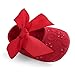 Baby Girls Princess Bowknot Soft Sole Cloth Crib Shoes Sneaker Red, 3-6 Months
