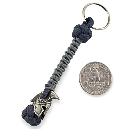 Spartan Paracord Keychain for Men - Handmade Paracord Lanyard Keychain for Knife - Custom EDC Accessories