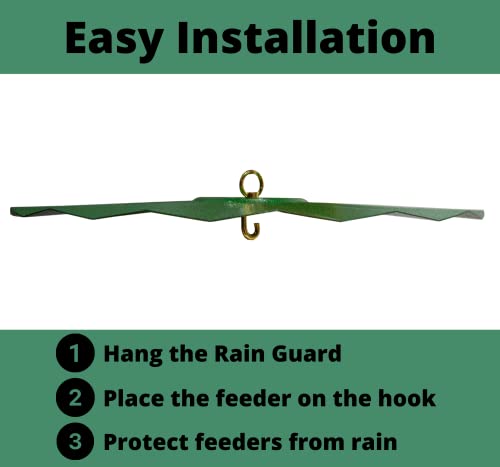 JCS Wildlife Metal Rain/Weather Guard - Perfect for Outdoor Bird Feeders, Seed Cylinders, Hummingbird Feeders, Cylinder Feeders and More Against Water, Sun, and Overhead Messes Rust Proof, - Thumbnail 5