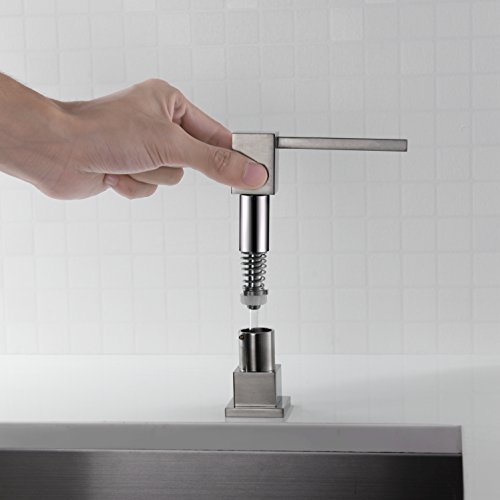 Fonveth Contemporary Design Kitchen Sink Countertop Soap Dispenser, Built In Hand Soap Dispenser Pump Brushed Nickel #TOP4