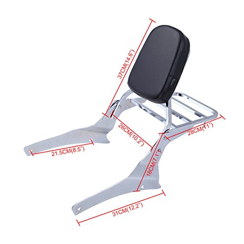 Ambienceo Chrome schienale Sissy Bar Lunetta Rack