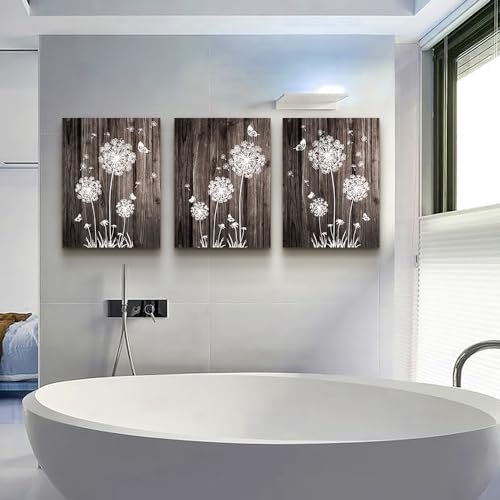DZRWUBHS Large Canvas Wall Art For Living Room Modern Wall Decor For Bedroom Office Wall Decorations Abstract Wood grain dandelion Wall Paintings Hang Pictures Artwork Room Art Prints Home Decor