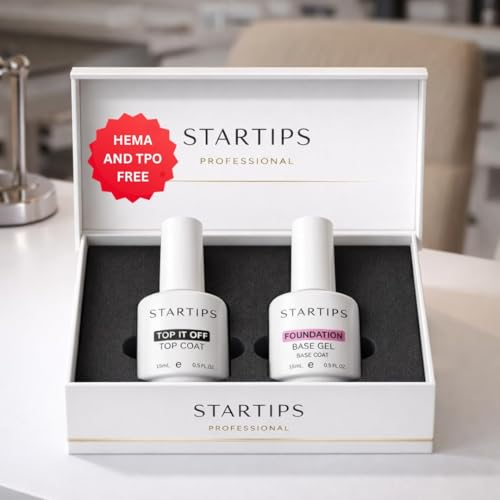 Image of Nail Care Top Coat and Base Gel Foundation 15 ml | Pack of 2 | Chip Resisting Formula With High Shine & Full Coverage | Salon Finish | One Stroke Application | Skin Friendly