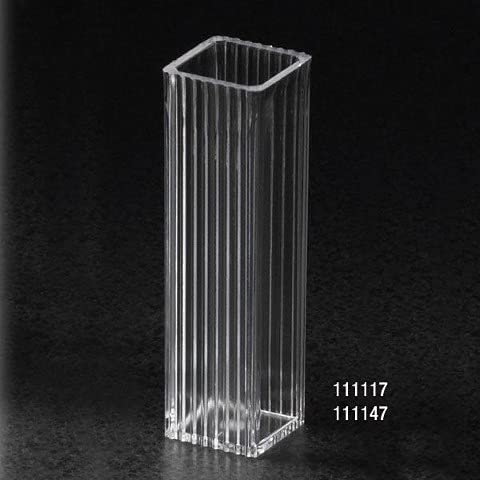 Globe Scientific 112157 Semi-Micro Cuvette with 2 Clear Sides, 1.5mL, UV Grade Polymethylmethacrylate (PMMA), Pack of 500