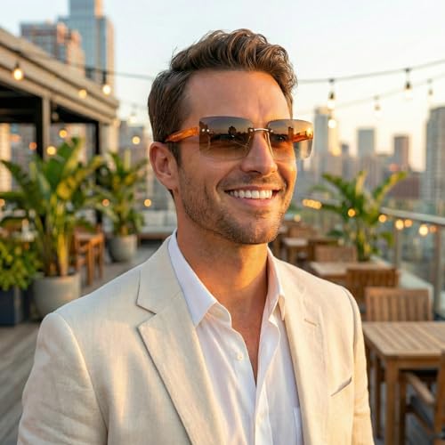 Image of The Fresh Minimalist Small Rectangular Sunglasses Clear Eyewear - Exquisite Packaging