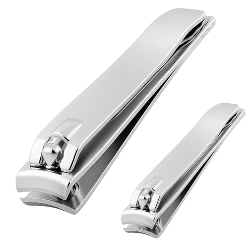 SS INSTRUMENTX Lot de 2 coupe ongle, Acier Inoxydable Résistant bien faits coupe ongles pour...