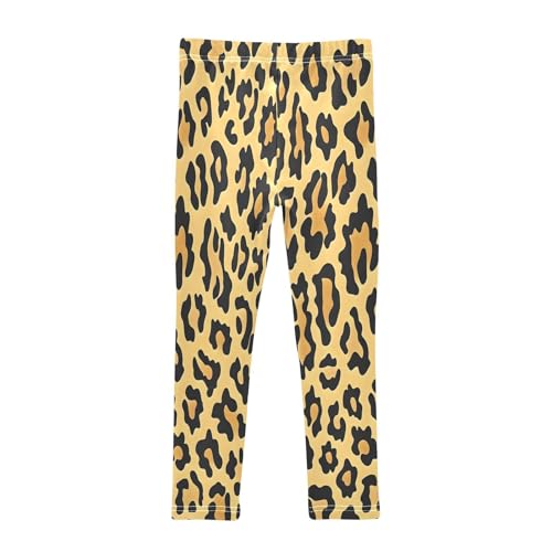 Bolaz Toddler Girls Leggings Printed Yoga Pants Leggings Yellow Leopard Print for Kids2
