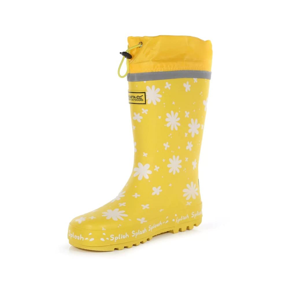 Regatta PeppaSplash Welly Rain Boot, Maize Yellow Daisy, 11 UK Child