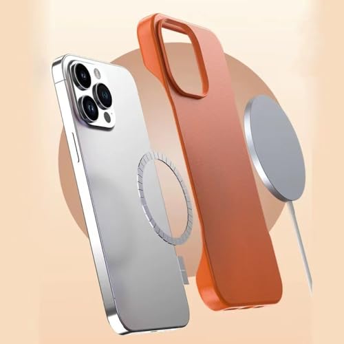 Coque iPhone 14 Pro Max sans bordure en cuir fin violet clair