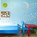 Easma Star Wall Decals (191stars+1moon+1heart) 3 Size Silver Stars and Moon Decals Removable Peel and Stick Stickers Fits Kids Room Decor