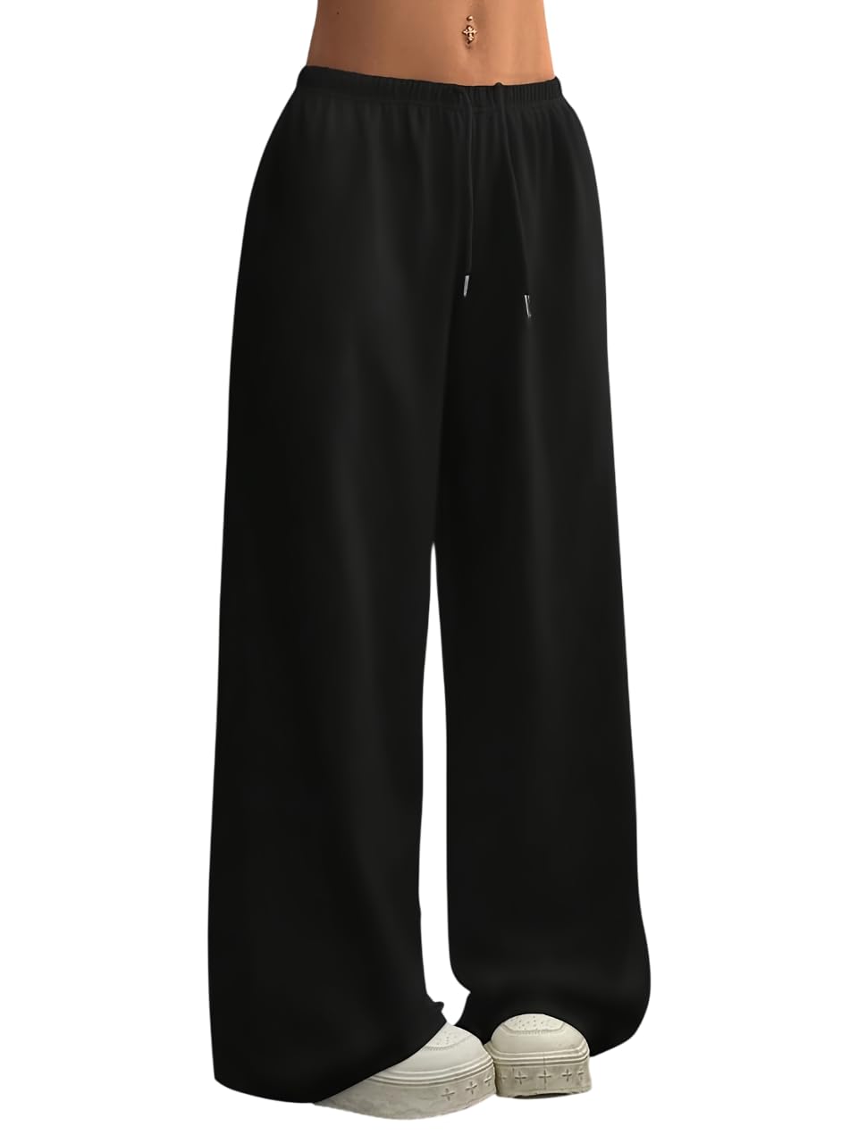 Straight Wide fit Long Length Open Bottom Jogger for Women/Trending Multi Pocket Style, Relaxed Casual Pants for Women