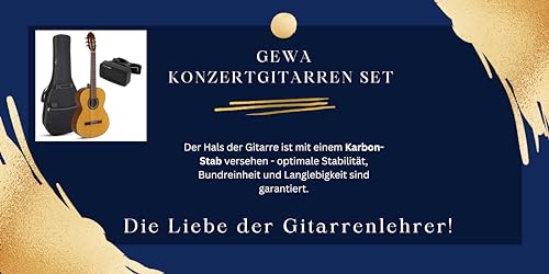 GEWA Guitare classique Student 4/4 avec housse et accordeur, pour l’école de musique, kit de démarrage - Les Beatles, Paul McCartney, John Lennon, RIngo Starr, George Harrison GEWA Guitare classique Student 4/4 avec housse et accordeur, pour l'école de musique, kit de démarrage – Image 3