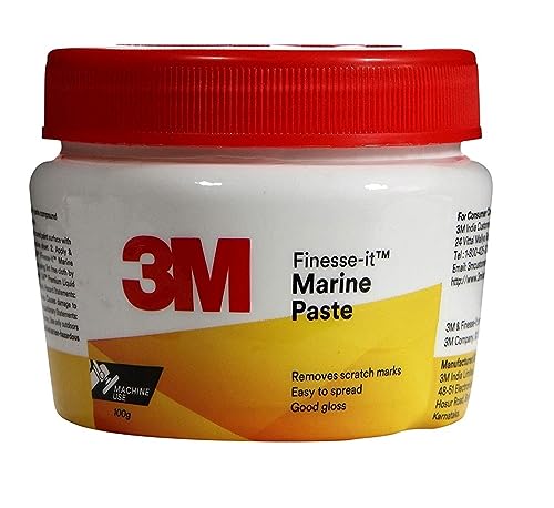Image of 3M Finesse-It Marine Paste Compound, Remove Minor Scratch Marks, Adds more Gloss (100g Each, White, Pack of 24)