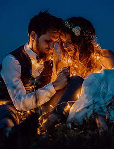 Lichterkette Außen & Innen 20m 200 LED, IP44 Wasserdicht, 8 Modi LED Lichterkette Weihnachtsbeleuchtung mit Stecker für Baum, Garten, Hochzeit & Party (Warmweiß)