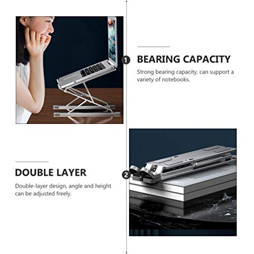 Lurrose Portáteis Laptop Stand Holder Dobrável Suporte de Montagem Titular da Área De Trabalho Do Co