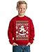 67 Kids Ugly Christmas Sweater Santa's Got 6 7 Gifts for Me Unisex Boys Girls Crewneck Sweatshirt, Red, Medium