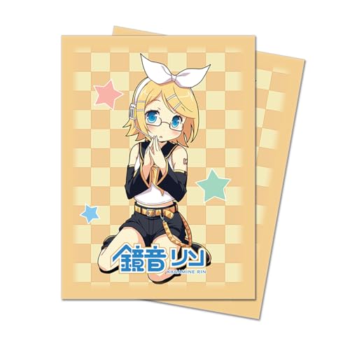 Official Hatsune Miku Kagamine Rin Megane Deck Protector Sleeves (50 Count)
