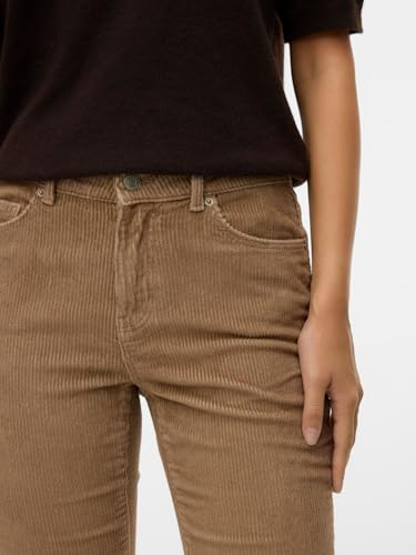 VERO MODA Damen Vmflash Mr Corduroy Pants Noos Flared Fit Jeans, Silver Mink, 33W x 32L – Ansicht 3