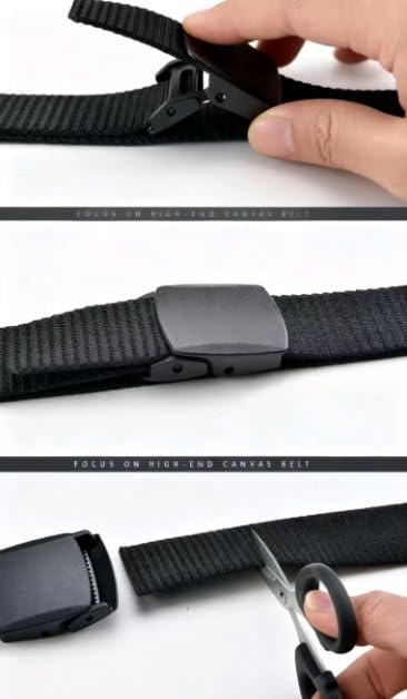 Tactical Belt for Men, Nylon Webbing with Quick Release Plastic Buckle,50" Extra Long Heavy Duty Utility Belt - Image 5