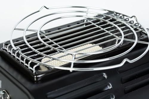 2 In 1 Camping Heater & Stove – Butane Gas Powered Portable Tent Cooker With Carry Handle, Safety Grill, Auto Ignition For Caravan, Fishing, Hiking & Outdoor (2 in 1 Camping Heater + 12 Butane Gas) - Image 3