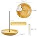3 Pieces Bamboo Wood Incense Sticks Holder Incense Burner Ash Catcher, Diameter 3 Inches (Wood Color)
