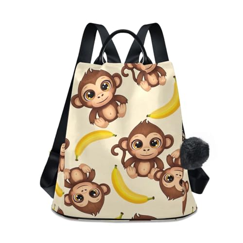 Sac à dos pour femme avec protection anti-vol, jaune et idéal en voyage